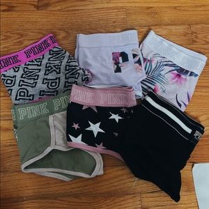 six pack of xs PINK VS panties!